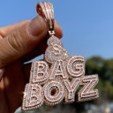 Bag Boyz | Iced Blinged Out Round Baguette Stone Hip Hop Chain Pendant