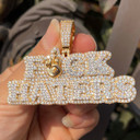 Iced Blinged Out Middle Finger To The Haters Hip Hop Chain Pendant Gold Silver Rose Gold