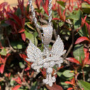 Fleur De Lis Flooded Ice Prong Set Winged Cross Hip Hop Chain Pendants