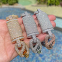 Mens Iced Blinged Out Baguette Link Hip Hop Designer Cuban Chain Bracelets