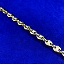 14k Gold  Over Stainless Steel 7mm G-Link Coffee Bean Hip Hop Bracelet