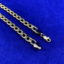 Mens 7mm 24 Inch Round Edged Cuban Link  Hip Hop Chain Necklace
