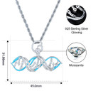 Flooded Ice Genuine VVS Diamond DNA Strand Solid 925 Sterling Silver Pendant