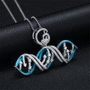 Flooded Ice Genuine VVS Diamond DNA Strand Solid 925 Sterling Silver Pendant