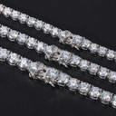 Genuine VVS D Color Solid 925 Sterling Silver Tennis Chain Bracelet Necklaces