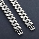 20mm Luxury Stylish White Gold Hip Hop Cuban Link Chain Bracelet