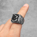 Mens 316L No Fade Stainless Steel Mosquito Symbolism Rings