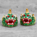 Mens Unique Detailed Chinese Lion Dragon Dance Retro Solid Stainless Steel Rings