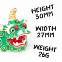 Mens Unique Detailed Chinese Lion Dragon Dance Retro Solid Stainless Steel Rings