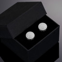 Genuine VVS Diamond Solid Sterling Silver Ice Cluster Hip Hop Earrings