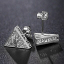 Ancient African Pyramid Pharaoh D Color VVS Diamond Solid 925 Hip Hop Earrings