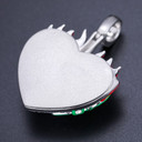 Loyalty Till The End Genuine VVS Diamond Solid 925 Silver Heart Skulls Hip Hop Pendant
