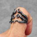 The Unique Man 316L Stainless Steel Octopus Squid Tentacle Street Wear No Fade Rings