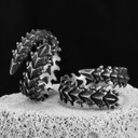 Mens 316l Solid No Fade Stainless Steel Dragon Spine Street Wear Rings