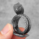 Mens Unique Fashion Man King Cobra Snake No Fade Stainless Steel Rings