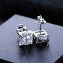 Flooded Ice Genuine VVS 0.8CT D Color Claw Style 925 Silver Bling Diamond Earrings