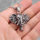 316L No Fade Stainless Steel Solid Back Elephant Symbol Of Peace Pendant