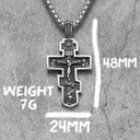 Mens Stainless Steel 316L Stainless Steel Jesus Cross Hip Hop Pendant Chain Necklace