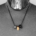 14k Gold Black Hematite over Solid No Fade Stainless Steel Skull Street Wear Pendant