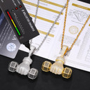 Do You Even Lift Solid Sterling Silver Dumbbell Genuine VVS Diamond Pendant Chain