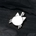 Flooded Ice My Kitty Cat Photo Picture Memory Kitten Cat Shaped Hip Hop Pendant Necklace