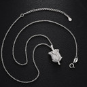 Ladies Genuine VVS Diamond Solid Sterling Silver Rose Beauty Chain Necklace