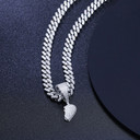 Genuine D Color VVS Moissanite Solid Sterling Silver Broken Heart Micro Chain Necklace