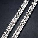 Mens 10mm Fully Iced Baguette Prong Set Tennis Chain Hip Hop Simulate Diamond Necklace