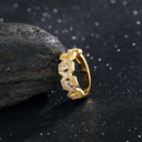 Baguette And Round Stone Luxury 18k Gold 925 Silver Iced Blinged Out Rings