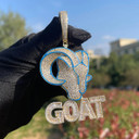 The Goat Greatest Of All Time Hip Hop Iced Blinged Out Luxury Prong Set Pendant