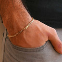 Mens Classic Miami Curb Cuban Link No Fade Stainless Steel Street Wear Bracelets 