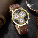 Mens 5 Piece Business Street Wear Luxury Leather Watch Bracelet Set