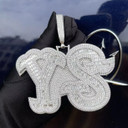 Tail Fishin | Iced Baguette Blinged Out Custom Made Nameplate Hip Hop Pendant