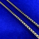 Mens Hip Hop 4mm 36 Inch Box Link Chain Necklace Gold