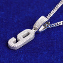 Street Wear Jewelry Flooded Ice 24k Yellow 14k White Gold Hip Hop Number Chain Necklace