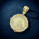 Mens Jesus Shepard Our Lady of Guadalupe Baguette Ice Spititual Hip hop Pendant Necklace