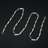 Mens Hip Hop Titanium Stainless Steel Dollar Sign Pattern Stick Aberdeen Chain Necklace Mens Hip Hop Titanium Stainless Steel Dollar Sign Pattern Stick Aberdeen Chain Necklace