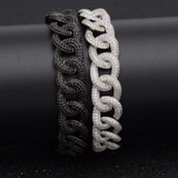 Micro Paved Bling Iced Out Miami Cuban Link Bracelet Micro Paved Bling Iced Out Miami Cuban Link Bracelet