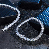 AAA Flooded Iced 4MM 6MM Solid 925 Sterling Silver Tennis Chain Link Ice Bracelet AAA Flooded Iced 4MM 6MM Solid 925 Sterling Silver Tennis Chain Link Ice Bracelet