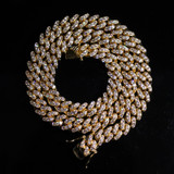 18k Gold AAA Prong Set Miami Cuban Link Chain 18k Gold AAA Prong Set Miami Cuban Link Chain