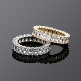 Luxury Ice Cluster Stone four Prong Set Mens Hip Hop Rings