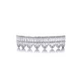 Mens Street Wear Baguette Iced Top Bottom 14k 925 Silver Blinged Out Grillz