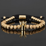 Mens Luxury Kings Crown 316L No Fade Stainless Steel Street Wear Hip Hop Bracelets