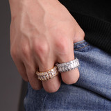 The Wheels Of Ice | VVS Diamond CZ Baguette Iced 4 Prong Set Blinged Out Rings 