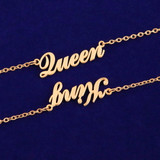 The 90's  | Classic Custom Made Initial Letter Name Adjustable Slogan Necklace