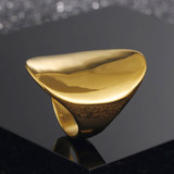 The Golden Aura | Ladies 14k Gold Over No Fade Stainless Steel Cocktail Party Rings