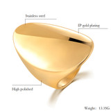 The Golden Aura | Ladies 14k Gold Over No Fade Stainless Steel Cocktail Party Rings