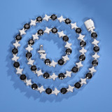 Cosmic Ice | 6mm Moissanite Diamond Iced Blinged Out Black Stone Tennis Link  Chain Bracelets