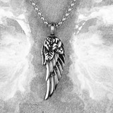 Rose Angel Wings |316L No Fade Stainless Steel Street Wear Pendant Chain Necklace