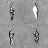 Rose Angel Wings |316L No Fade Stainless Steel Street Wear Pendant Chain Necklace